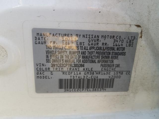 Photo 9 VIN: 3N1CE2CP7EL385394 - NISSAN VERSA NOTE 