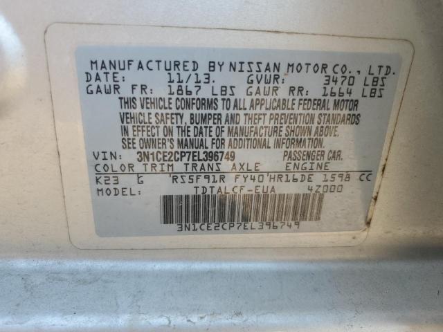 Photo 11 VIN: 3N1CE2CP7EL396749 - NISSAN VERSA 