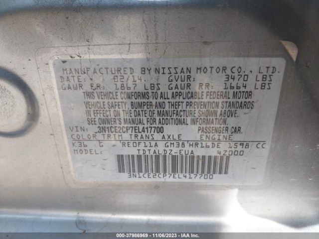 Photo 8 VIN: 3N1CE2CP7EL417700 - NISSAN VERSA NOTE 