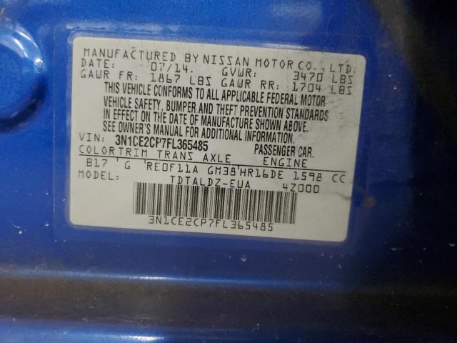 Photo 11 VIN: 3N1CE2CP7FL365485 - NISSAN VERSA 