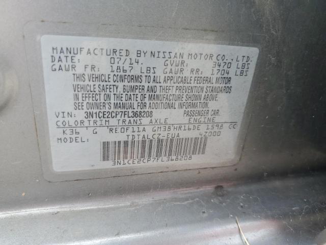 Photo 11 VIN: 3N1CE2CP7FL368208 - NISSAN VERSA NOTE 