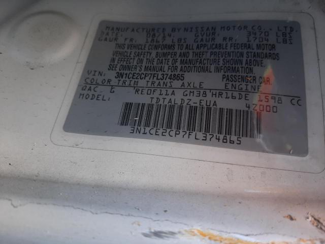 Photo 9 VIN: 3N1CE2CP7FL374865 - NISSAN VERSA NOTE 