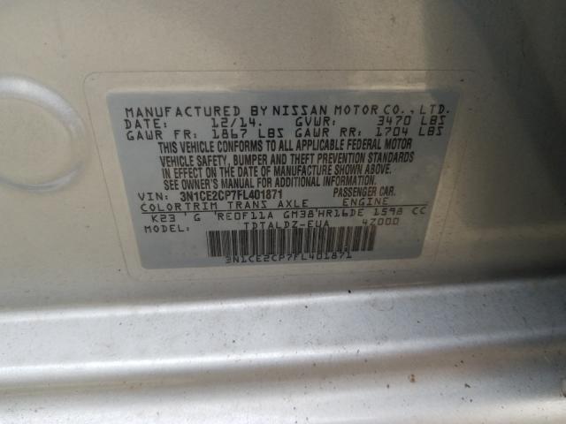 Photo 9 VIN: 3N1CE2CP7FL401871 - NISSAN VERSA NOTE 