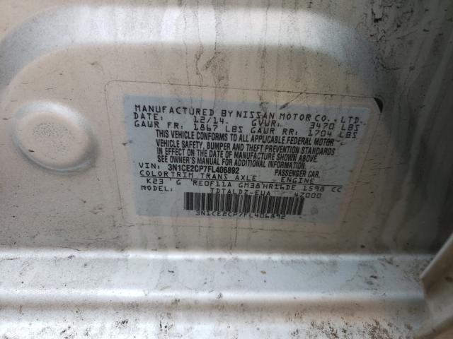 Photo 9 VIN: 3N1CE2CP7FL406892 - NISSAN VERSA NOTE 