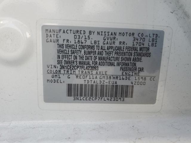 Photo 11 VIN: 3N1CE2CP7FL423093 - NISSAN VERSA NOTE 