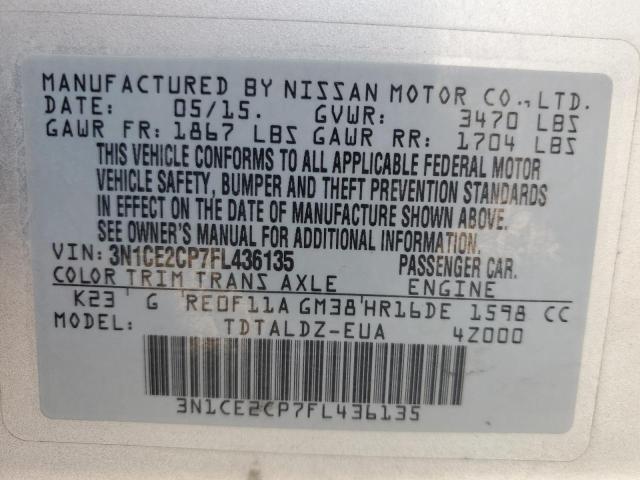 Photo 11 VIN: 3N1CE2CP7FL436135 - NISSAN VERSA NOTE 