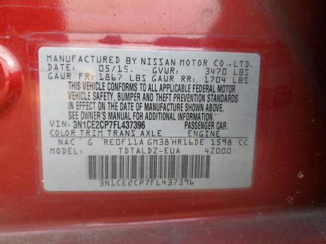 Photo 12 VIN: 3N1CE2CP7FL437396 - NISSAN VERSA 