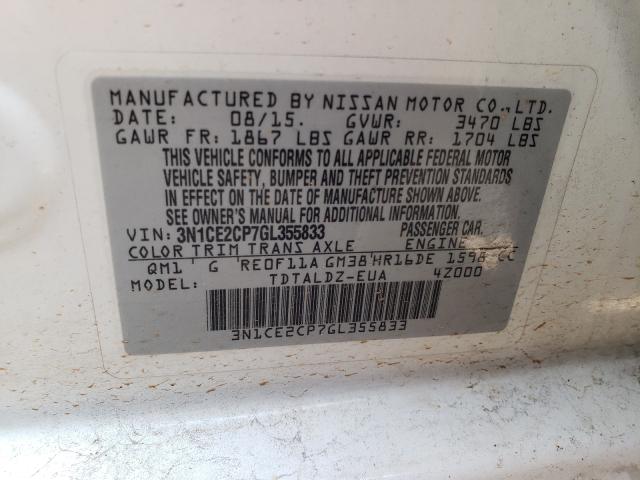 Photo 9 VIN: 3N1CE2CP7GL355833 - NISSAN VERSA NOTE 