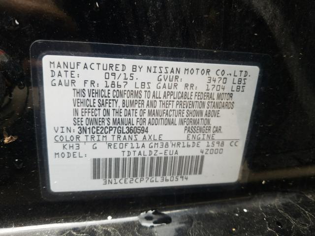 Photo 9 VIN: 3N1CE2CP7GL360594 - NISSAN VERSA-NOTE 