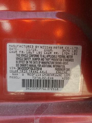 Photo 12 VIN: 3N1CE2CP7GL372518 - NISSAN VERSA 