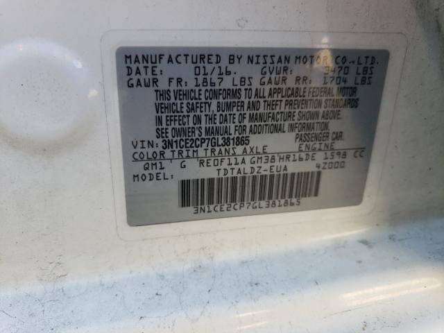 Photo 9 VIN: 3N1CE2CP7GL381865 - NISSAN VERSA NOTE 