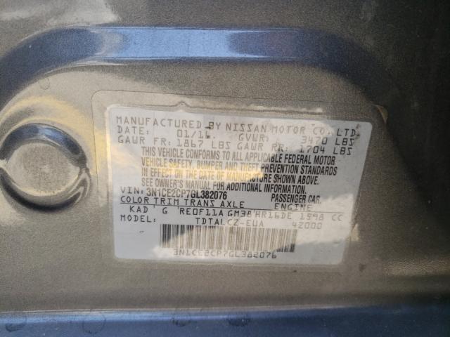 Photo 9 VIN: 3N1CE2CP7GL382076 - NISSAN VERSA NOTE 