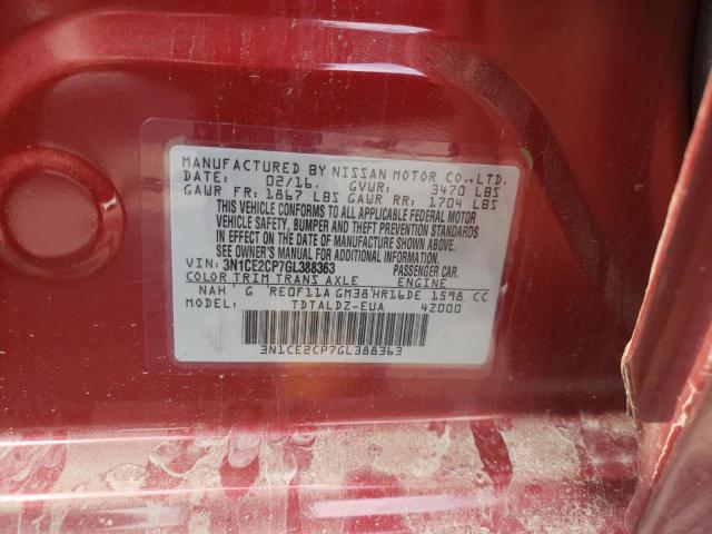 Photo 12 VIN: 3N1CE2CP7GL388363 - NISSAN VERSA 