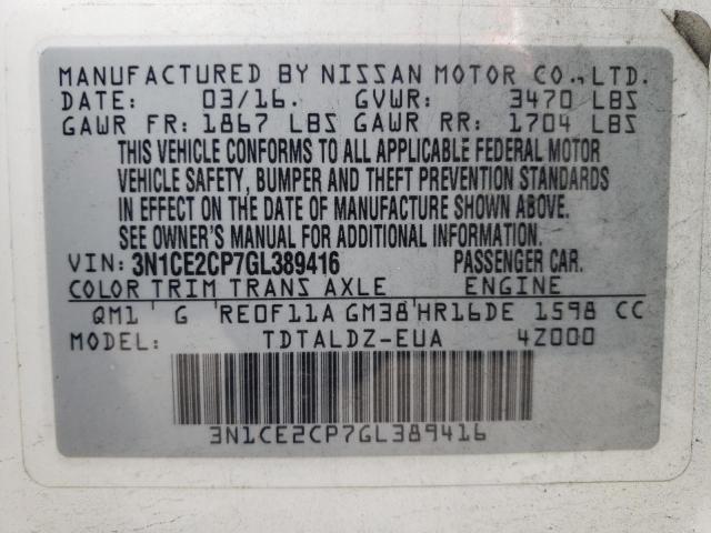 Photo 12 VIN: 3N1CE2CP7GL389416 - NISSAN VERSA NOTE 