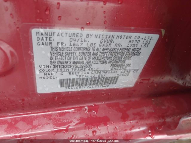 Photo 8 VIN: 3N1CE2CP7GL397600 - NISSAN VERSA NOTE 