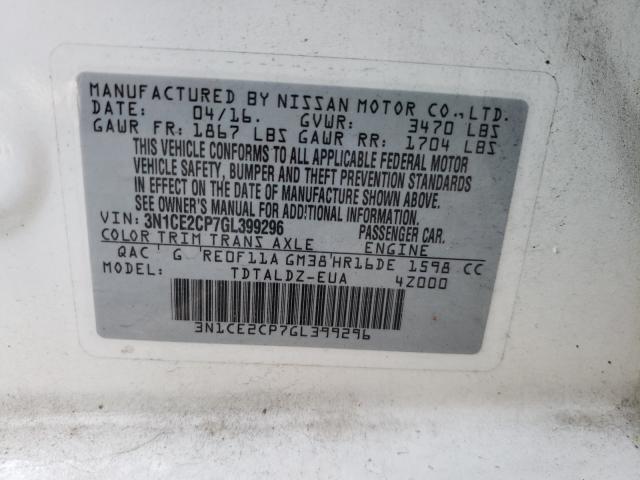 Photo 9 VIN: 3N1CE2CP7GL399296 - NISSAN VERSA NOTE 