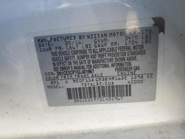 Photo 11 VIN: 3N1CE2CP7GL401967 - NISSAN VERSA NOTE 