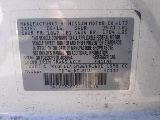 Photo 11 VIN: 3N1CE2CP7GL403654 - NISSAN VERSA NOTE 