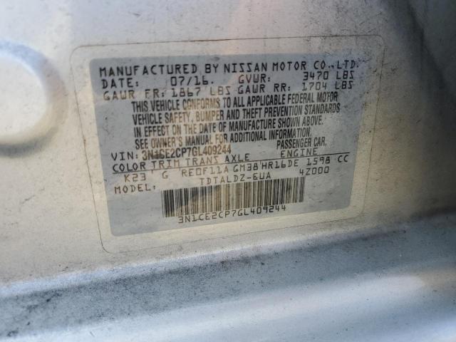 Photo 11 VIN: 3N1CE2CP7GL409244 - NISSAN VERSA 