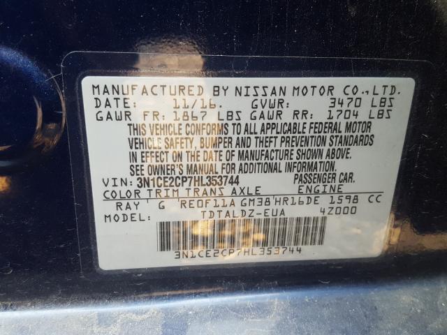 Photo 9 VIN: 3N1CE2CP7HL353744 - NISSAN VERSA NOTE 