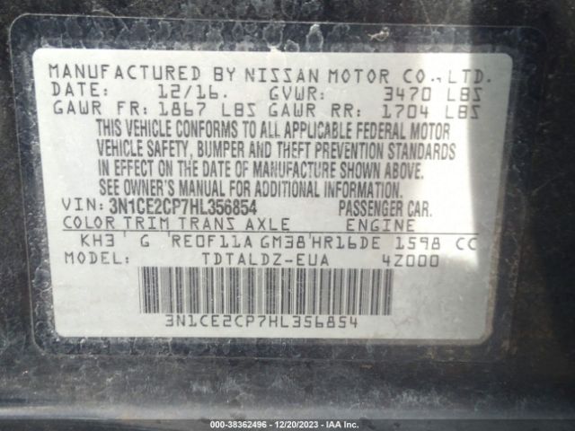 Photo 8 VIN: 3N1CE2CP7HL356854 - NISSAN VERSA NOTE 