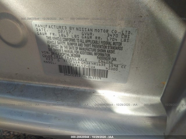 Photo 8 VIN: 3N1CE2CP7HL363559 - NISSAN VERSA NOTE 