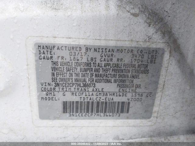 Photo 8 VIN: 3N1CE2CP7HL366073 - NISSAN VERSA NOTE 