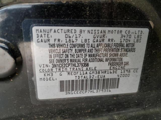 Photo 11 VIN: 3N1CE2CP7HL379356 - NISSAN VERSA 