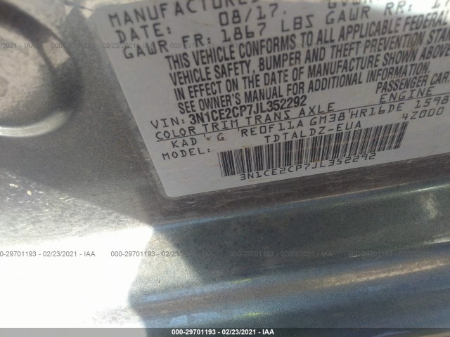 Photo 8 VIN: 3N1CE2CP7JL352292 - NISSAN VERSA NOTE 