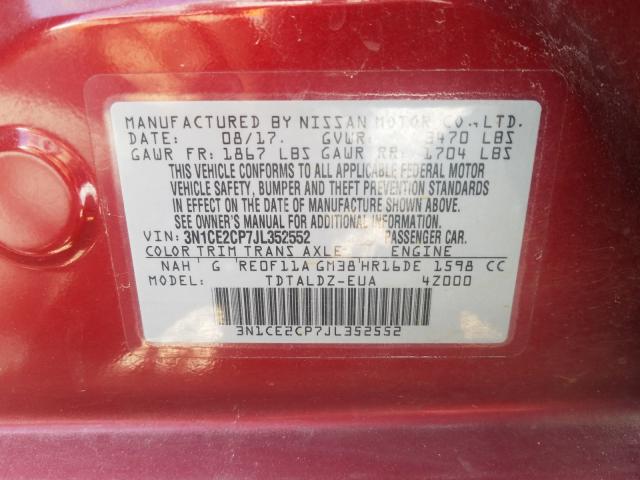 Photo 9 VIN: 3N1CE2CP7JL352552 - NISSAN VERSA NOTE 