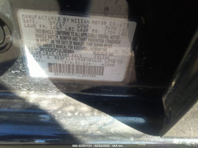 Photo 8 VIN: 3N1CE2CP7JL355984 - NISSAN VERSA NOTE 