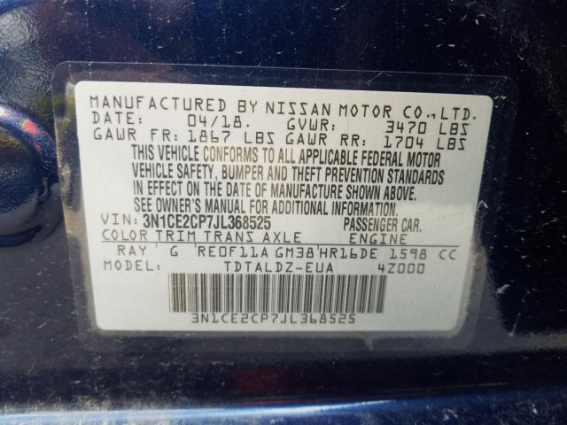 Photo 9 VIN: 3N1CE2CP7JL368525 - NISSAN VERSA NOTE 