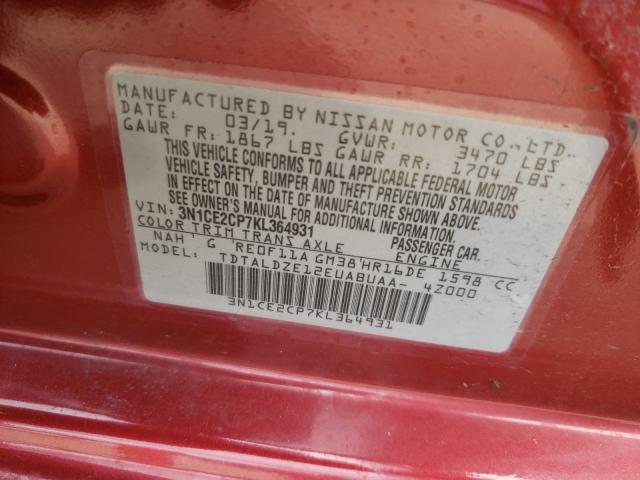 Photo 9 VIN: 3N1CE2CP7KL364931 - NISSAN VERSA NOTE 