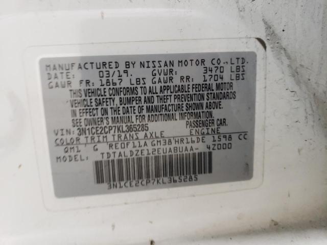 Photo 11 VIN: 3N1CE2CP7KL365285 - NISSAN VERSA 