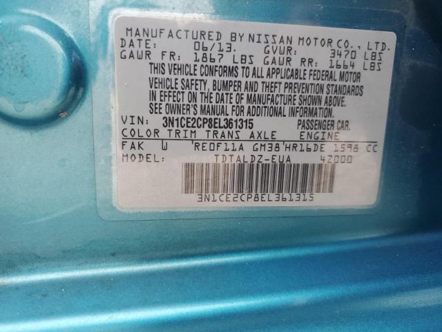 Photo 11 VIN: 3N1CE2CP8EL361315 - NISSAN VERSA 