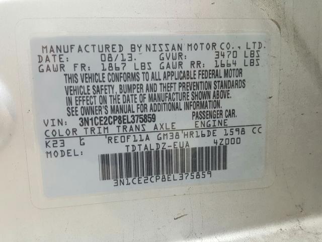 Photo 9 VIN: 3N1CE2CP8EL375859 - NISSAN VERSA NOTE 