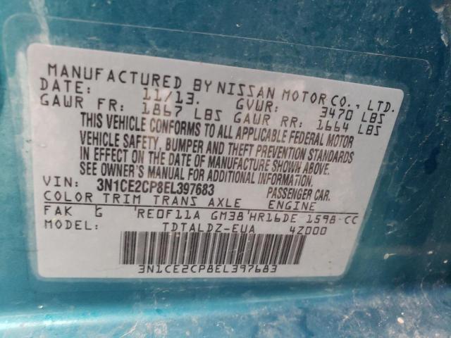 Photo 9 VIN: 3N1CE2CP8EL397683 - NISSAN VERSA NOTE 