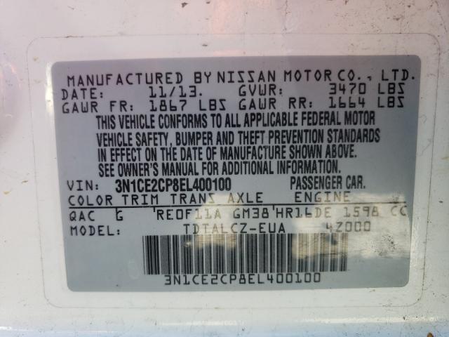 Photo 9 VIN: 3N1CE2CP8EL400100 - NISSAN VERSA NOTE 