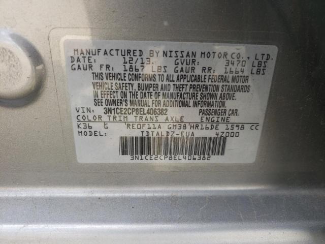 Photo 11 VIN: 3N1CE2CP8EL406382 - NISSAN VERSA 