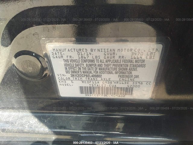 Photo 8 VIN: 3N1CE2CP8EL409802 - NISSAN VERSA NOTE 