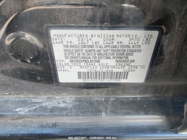 Photo 8 VIN: 3N1CE2CP8EL427250 - NISSAN VERSA NOTE 