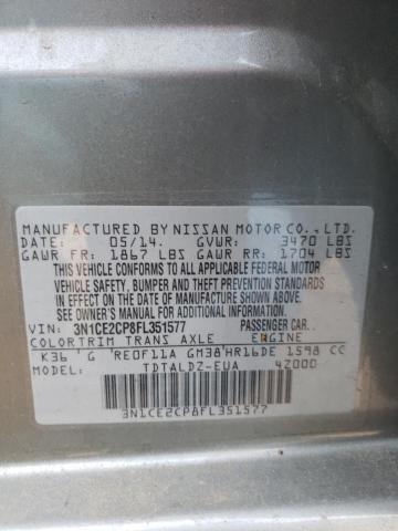 Photo 9 VIN: 3N1CE2CP8FL351577 - NISSAN VERSA NOTE 