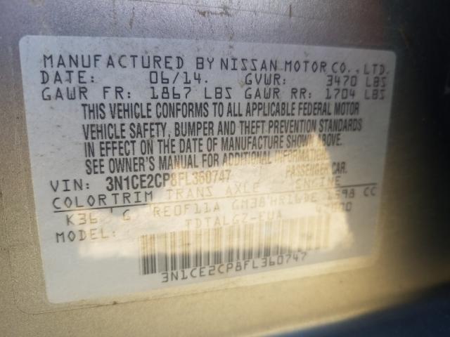 Photo 9 VIN: 3N1CE2CP8FL360747 - NISSAN VERSA NOTE 