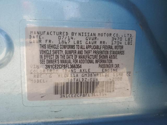 Photo 9 VIN: 3N1CE2CP8FL366354 - NISSAN VERSA NOTE 