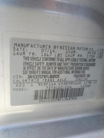 Photo 11 VIN: 3N1CE2CP8FL368928 - NISSAN VERSA 