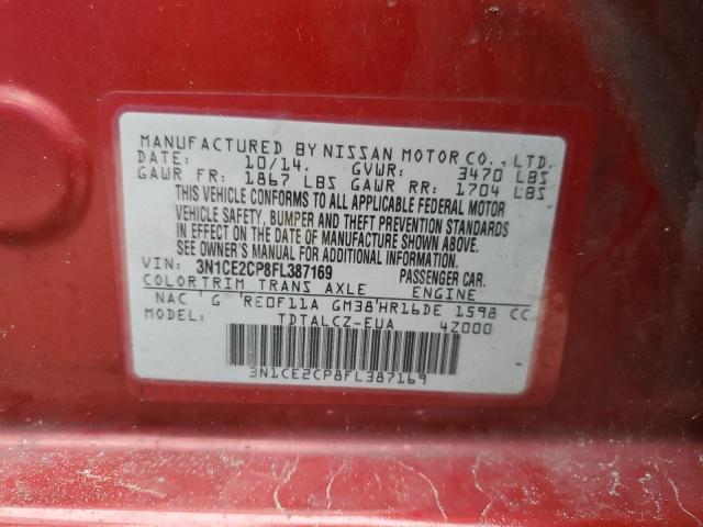 Photo 12 VIN: 3N1CE2CP8FL387169 - NISSAN VERSA NOTE 