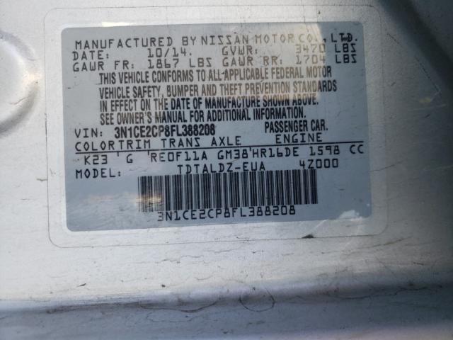 Photo 9 VIN: 3N1CE2CP8FL388208 - NISSAN VERSA NOTE 