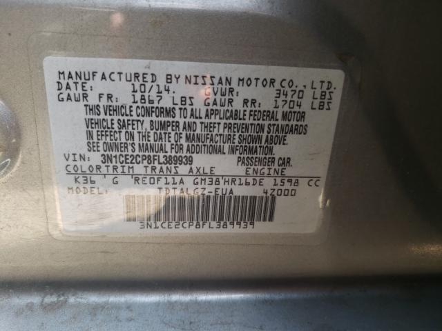 Photo 9 VIN: 3N1CE2CP8FL389939 - NISSAN VERSA NOTE 