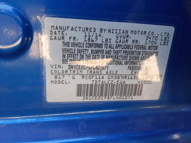 Photo 9 VIN: 3N1CE2CP8FL401071 - NISSAN VERSA NOTE 