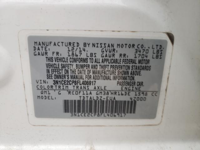 Photo 9 VIN: 3N1CE2CP8FL406917 - NISSAN VERSA NOTE 